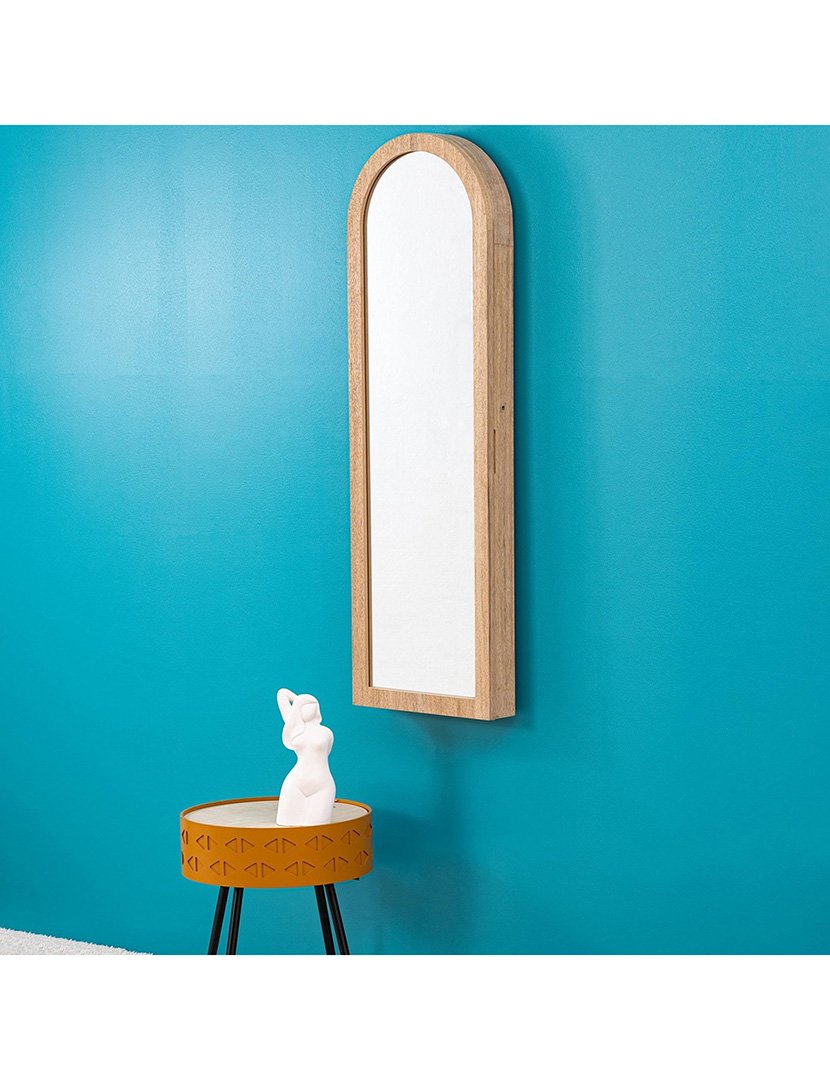 Armário de joias 'Soleya' com espelho madeira