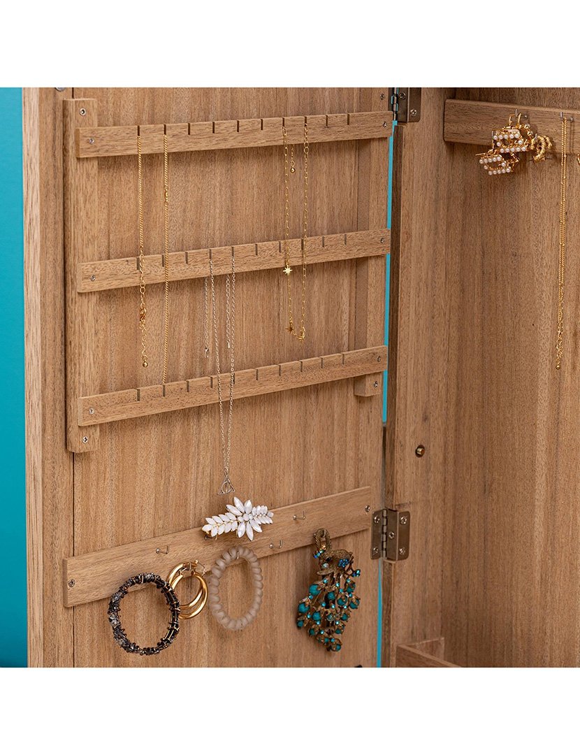 Armário de joias 'Soleya' com espelho madeira