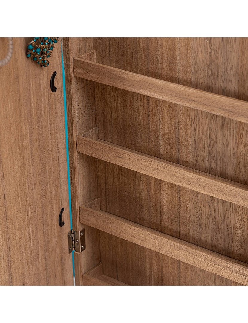 Armário de joias 'Soleya' com espelho madeira