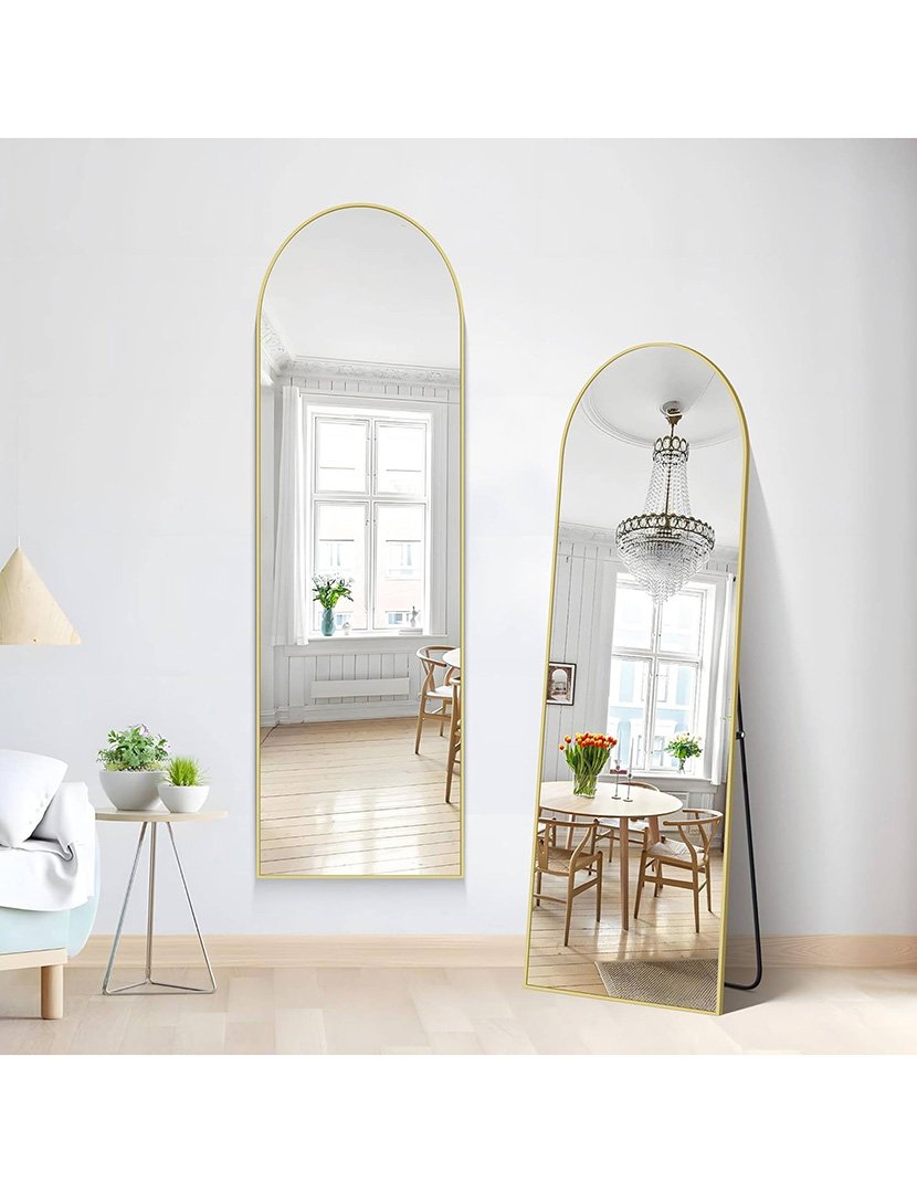 Espelho de chão decorativo Dourado