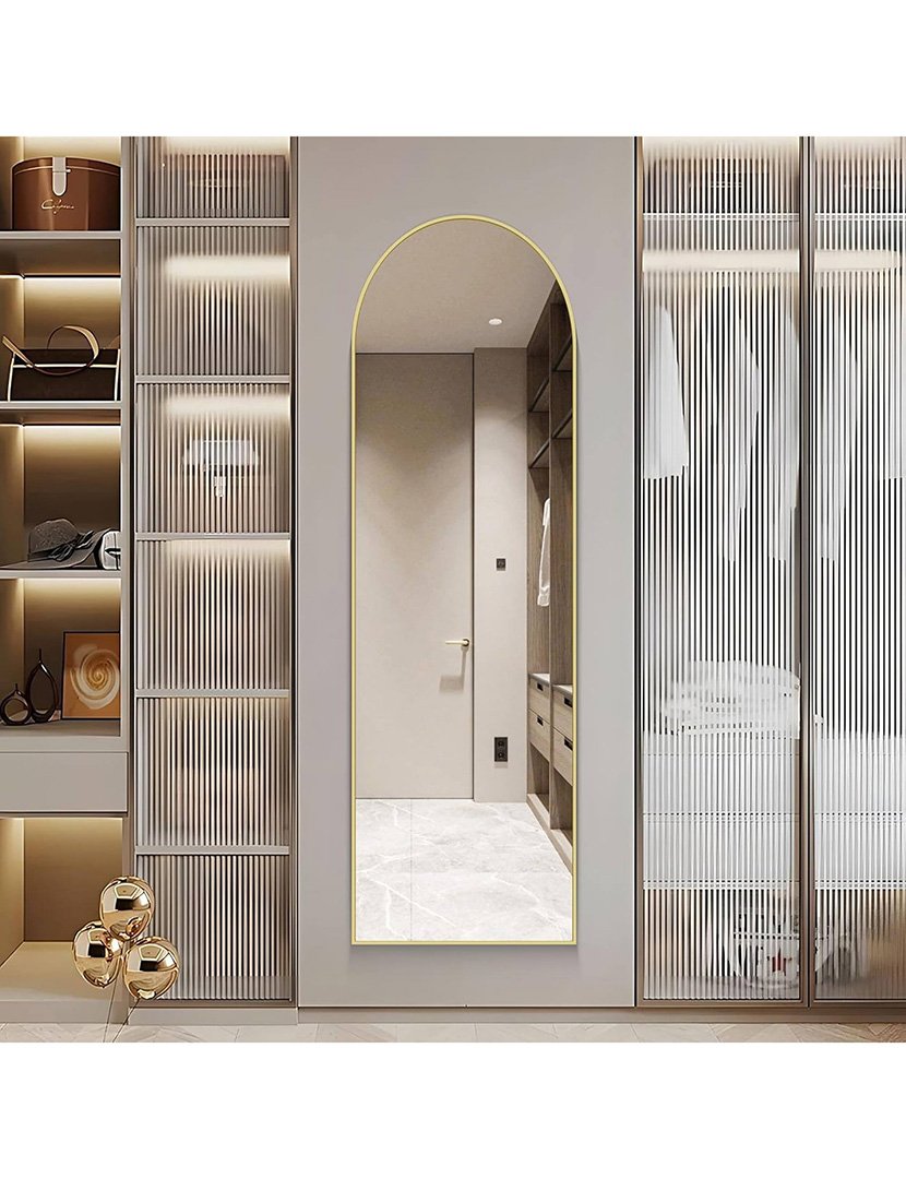 Espelho de chão decorativo Dourado