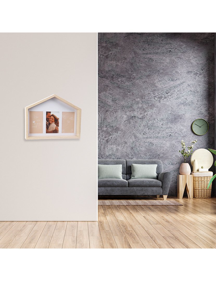 Porta-retratos em formato de casa