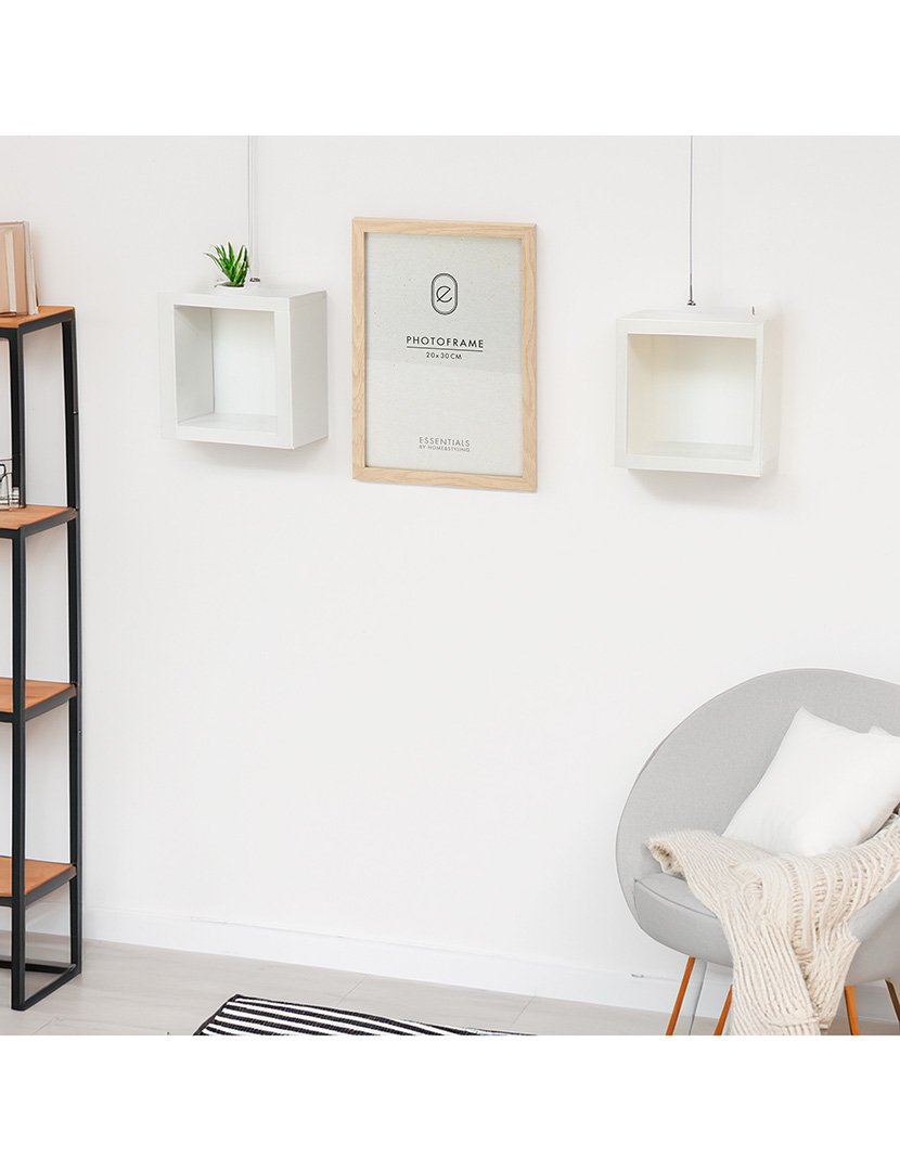 Moldura para fotos em MDF tampa de vidro 23x33,5x1cm