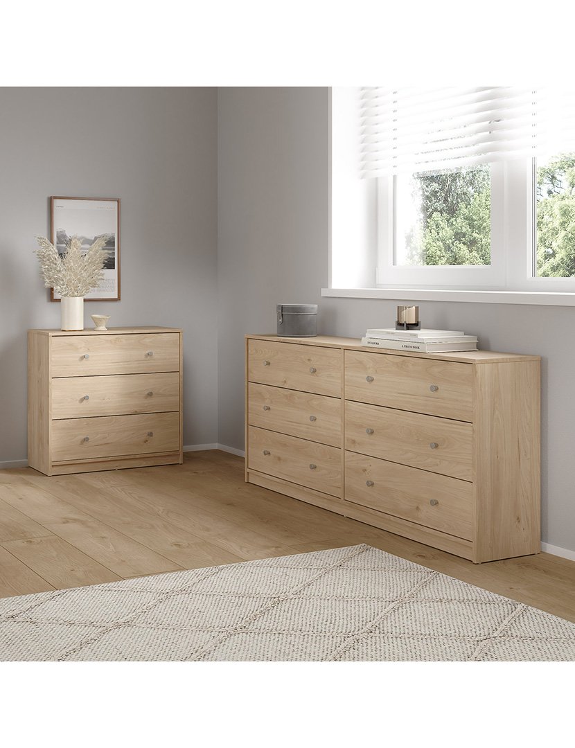 Aparador duplo Ebro com 6 gavetas Carvalho