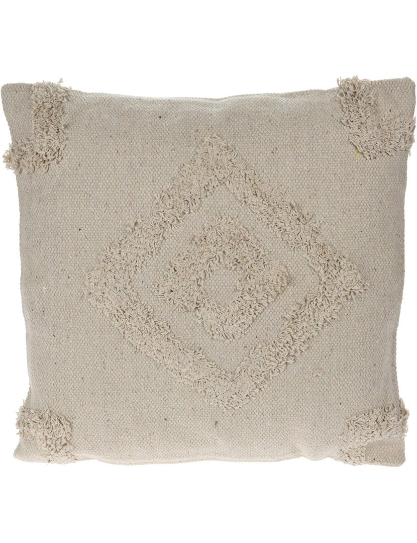 Almofada de algodão com capitonê  45x45cm