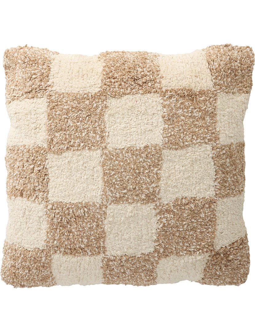 Almofada de algodão xadrez 45x45cm