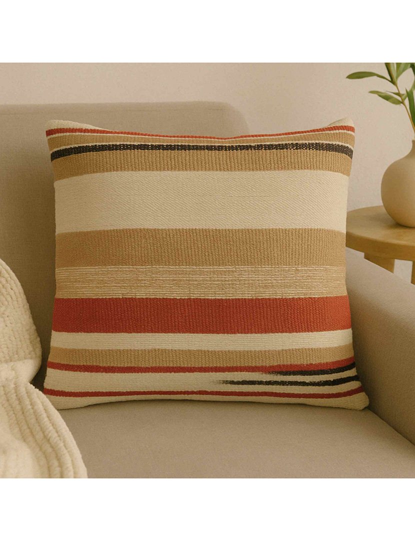 Almofada Chindi em algodão e juta  50x50cm