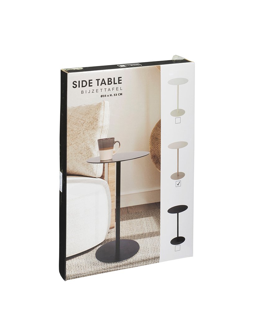 Mesa lateral redonda de ferro Areia