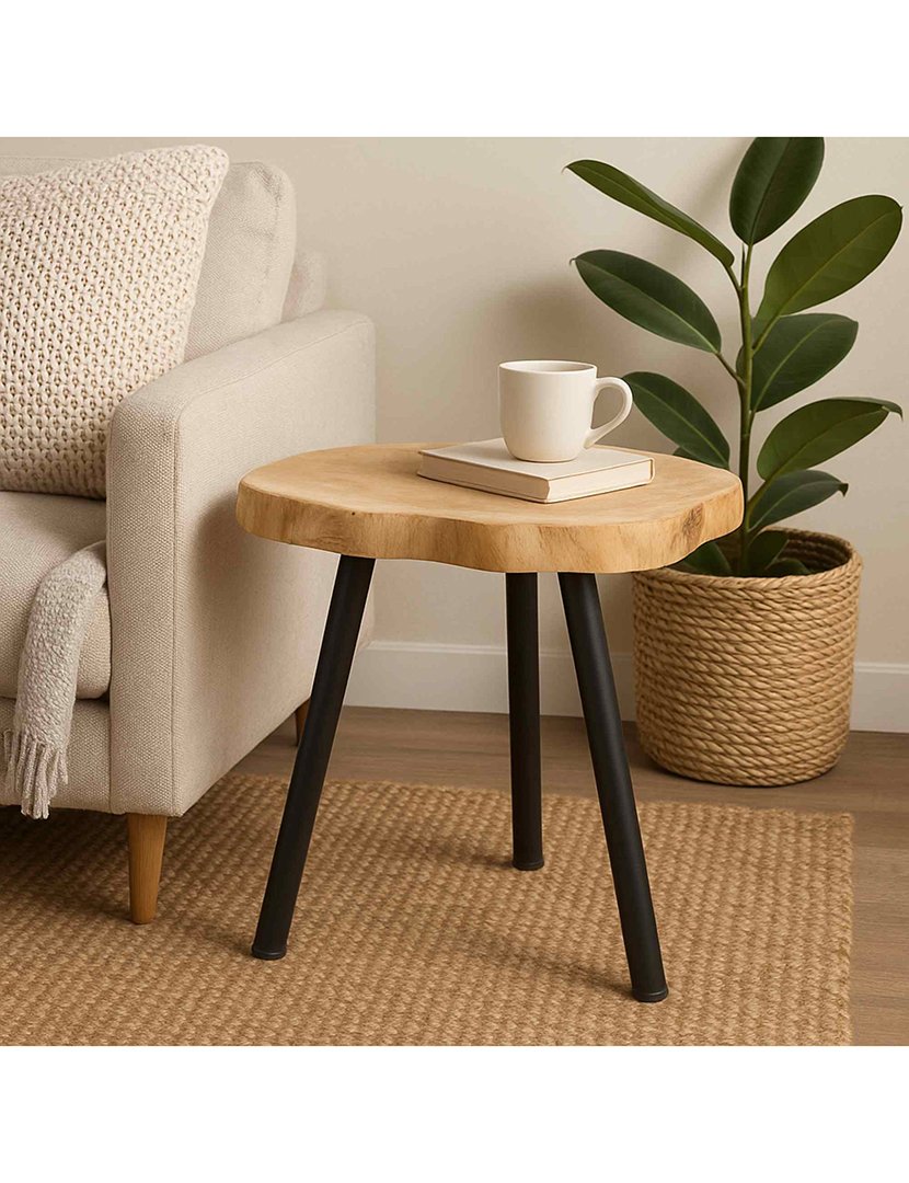 Mesa lateral removível metal Preto