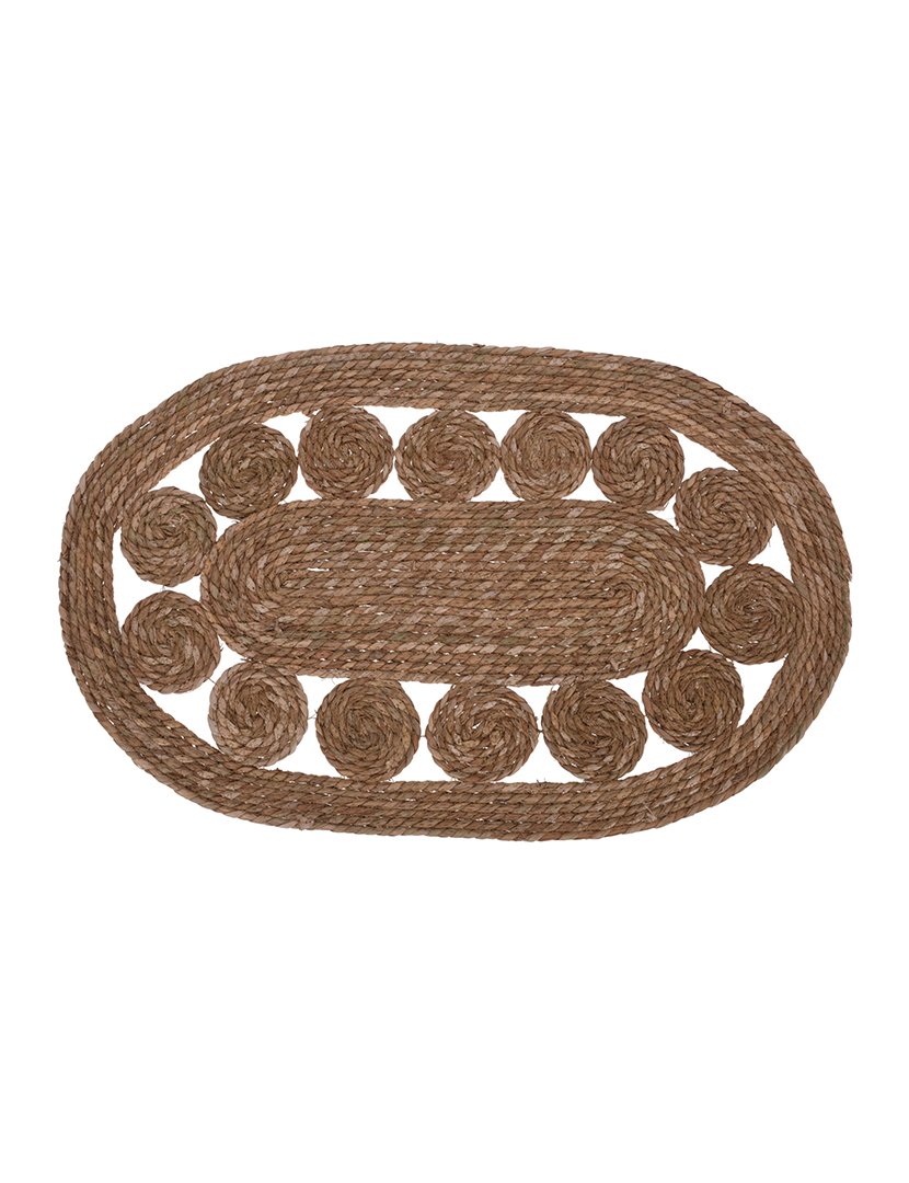 Tapete oval de junco