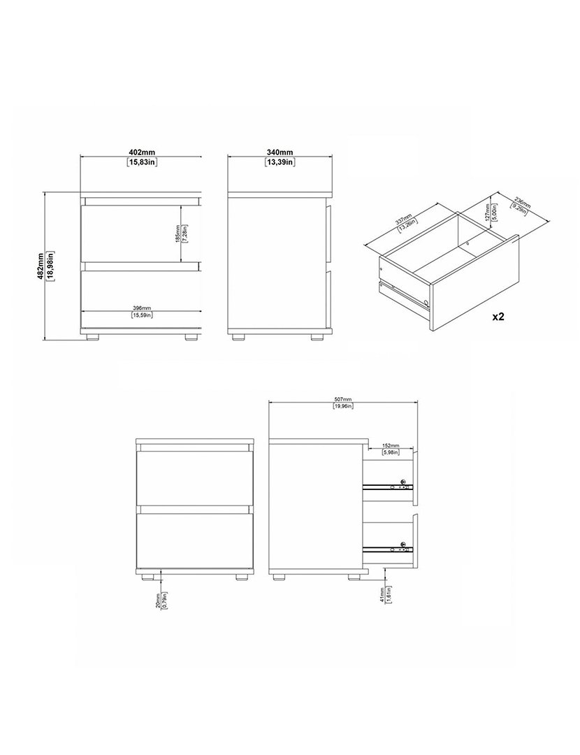 Mesa de cabeceira Júcar Carvalho