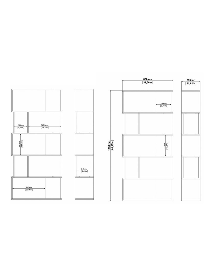 Estante 'Genil' com 4 prateleiras Branca