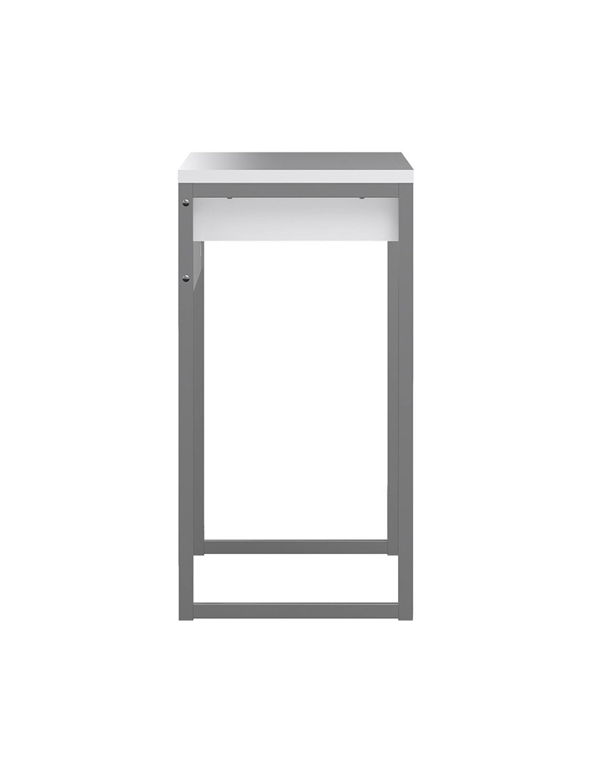 Secretária alta Tormes com 2 gavetas Branco Brilhante