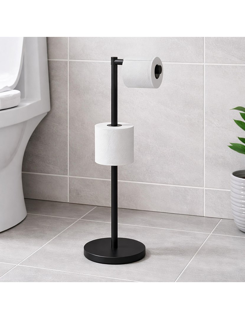 Porta-papel higiênico Preto Fosco