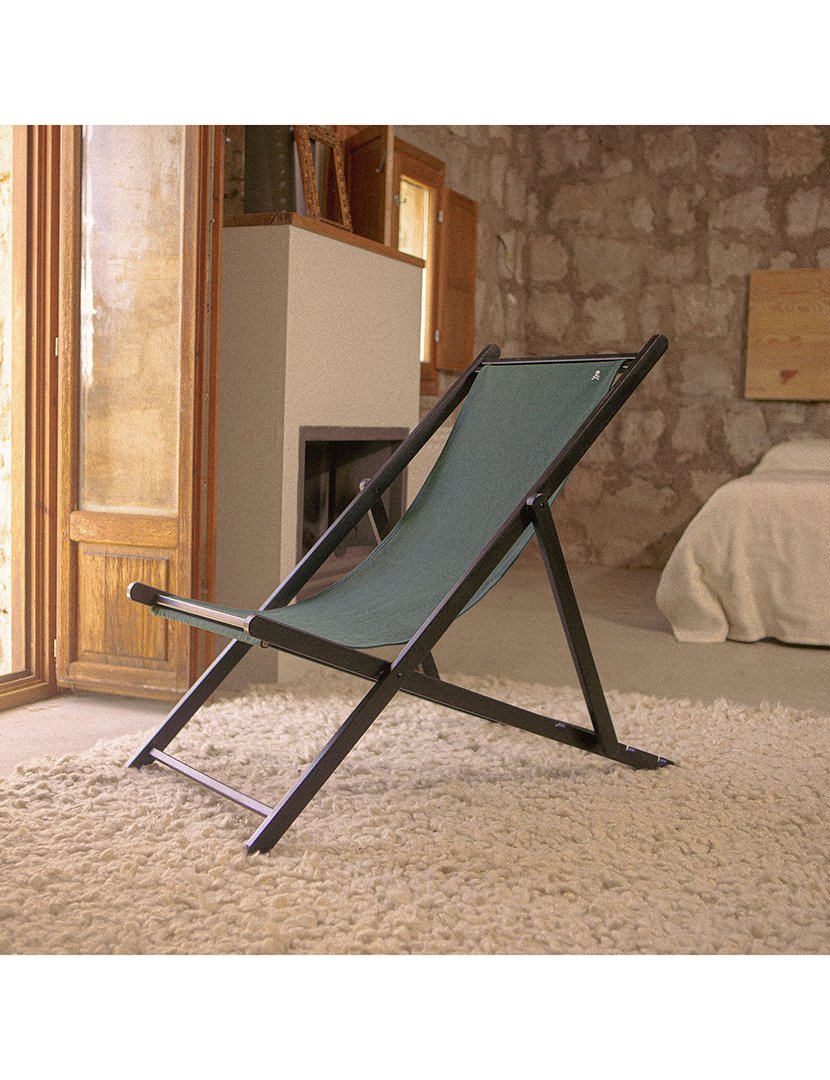 Cadeira dobrável de madeira Verde Escura