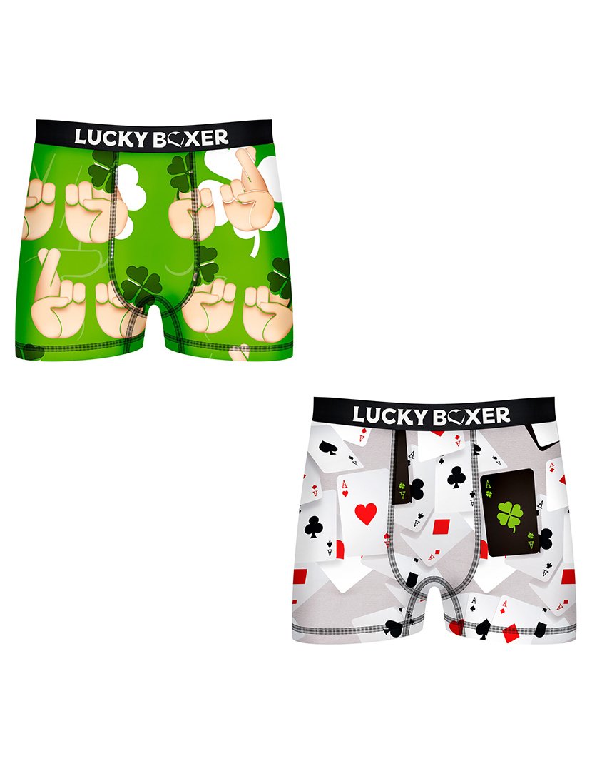 Pack 2 Boxers Lucky Verde e Cinzento 