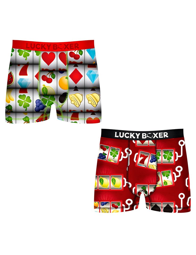 Pack 2 Boxers Lucky Vermelho e Branco 