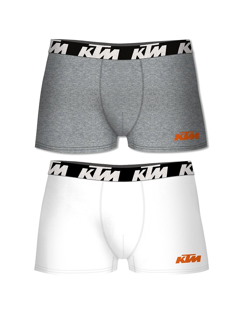 Pack 4 Boxers KTM Branco e Cinzento Claro
