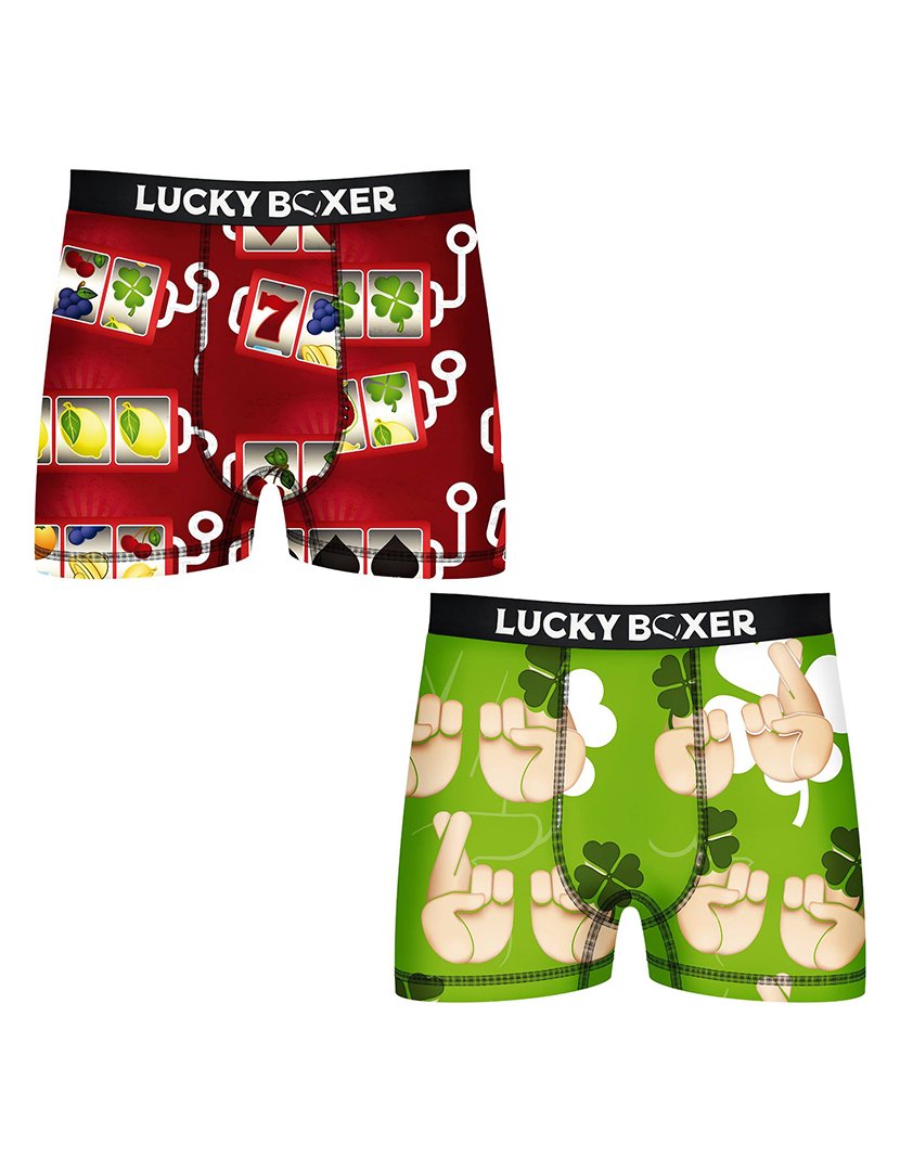 Pack 2 Boxers Lucky Verde e Vermelho