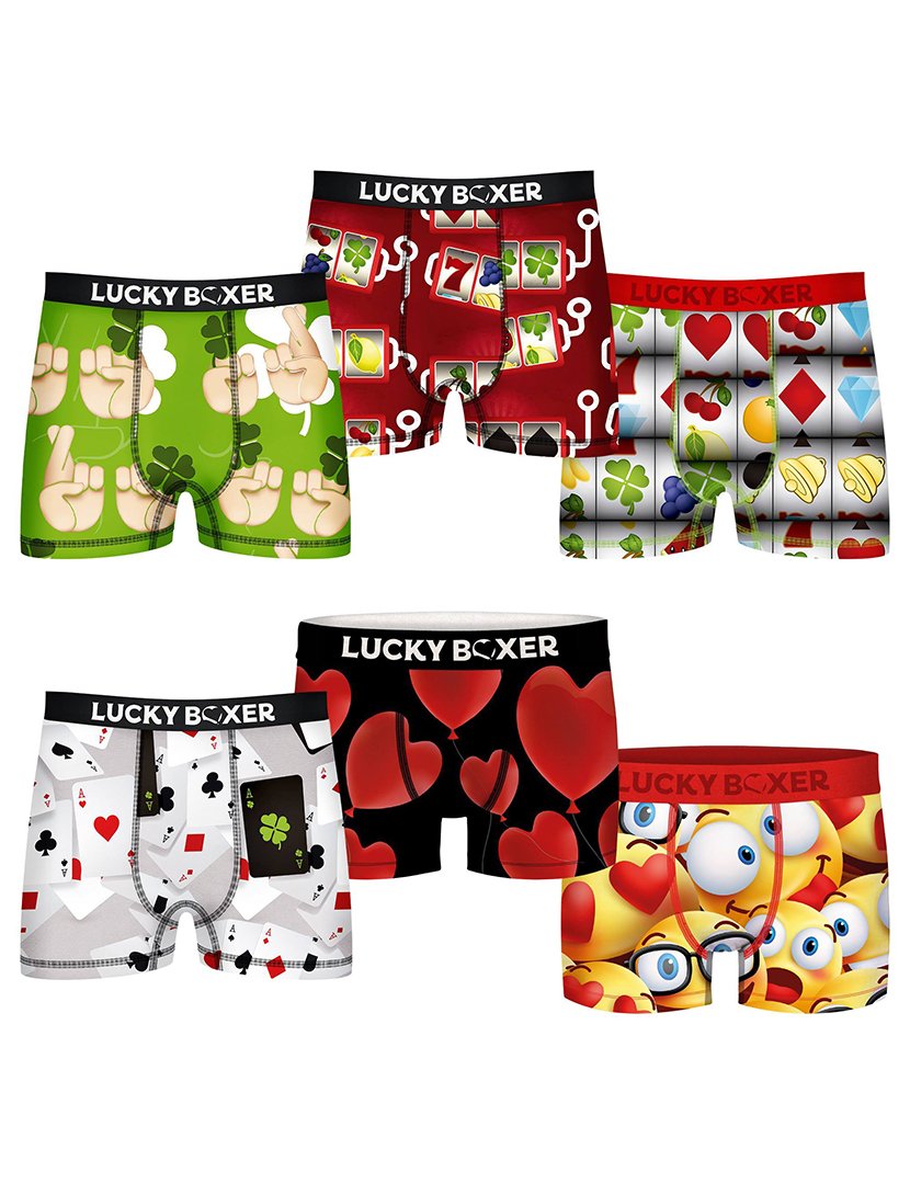 Pack 6 Boxers Lucky Desenho Variado 