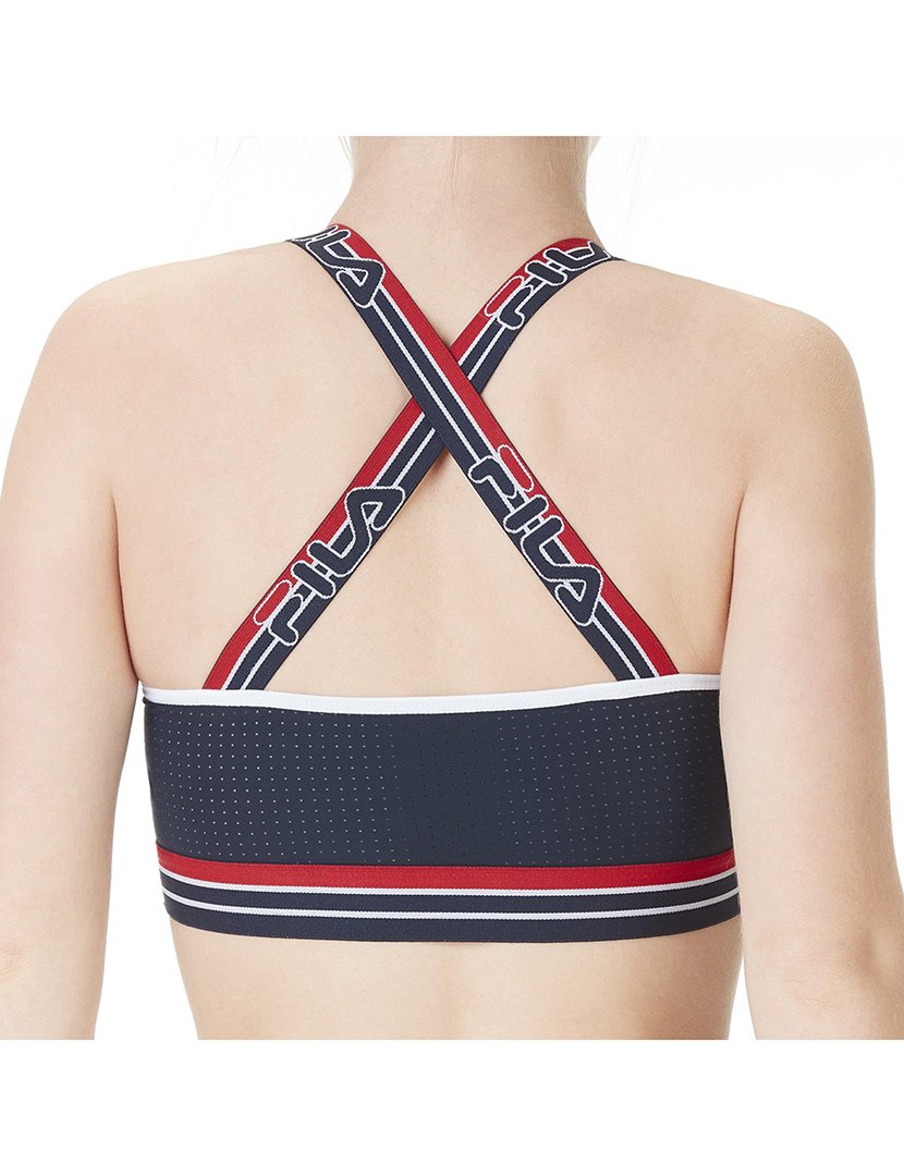 Pack Sutiã e Cueca Desportivos Fila Branco e Azul Marinho