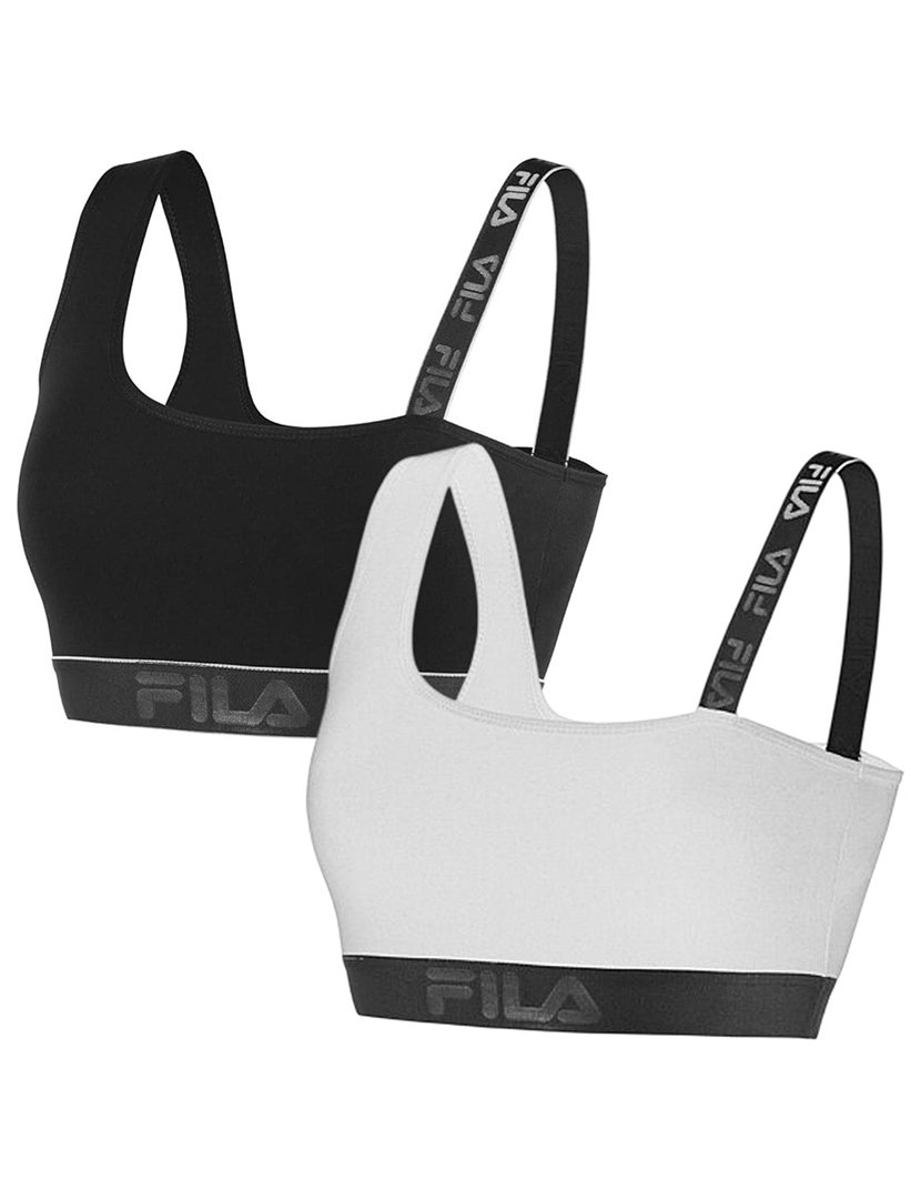 Pack 2 Tops Desportivos Fila Branco e Preto 