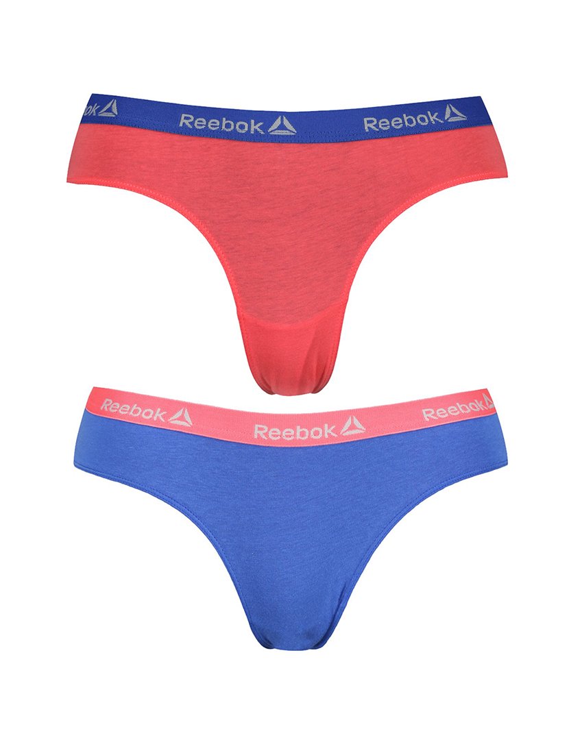 Pack 2 Cuecas Femininas Reebok Azul Cobalto-Rosa