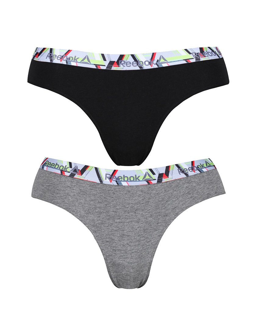 Pack 2 Cuecas Femininas Reebok Cinza e Preta