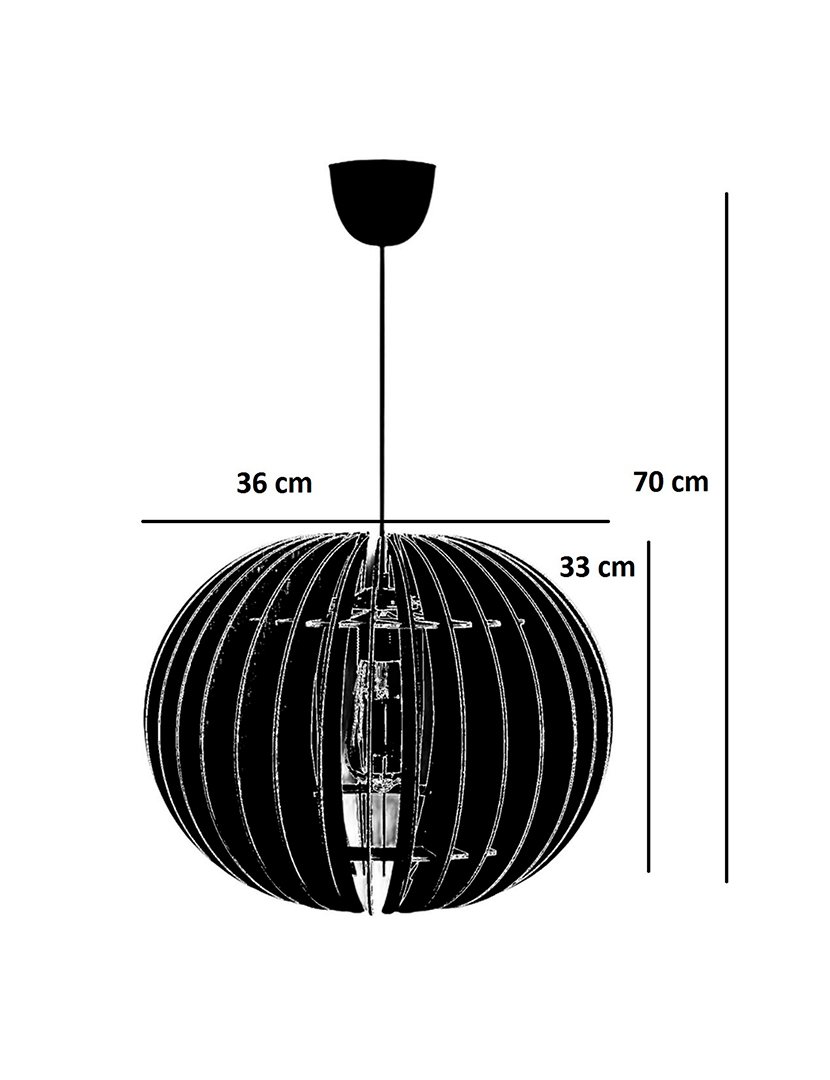 Candeeiro de Teto 70cm Nogal