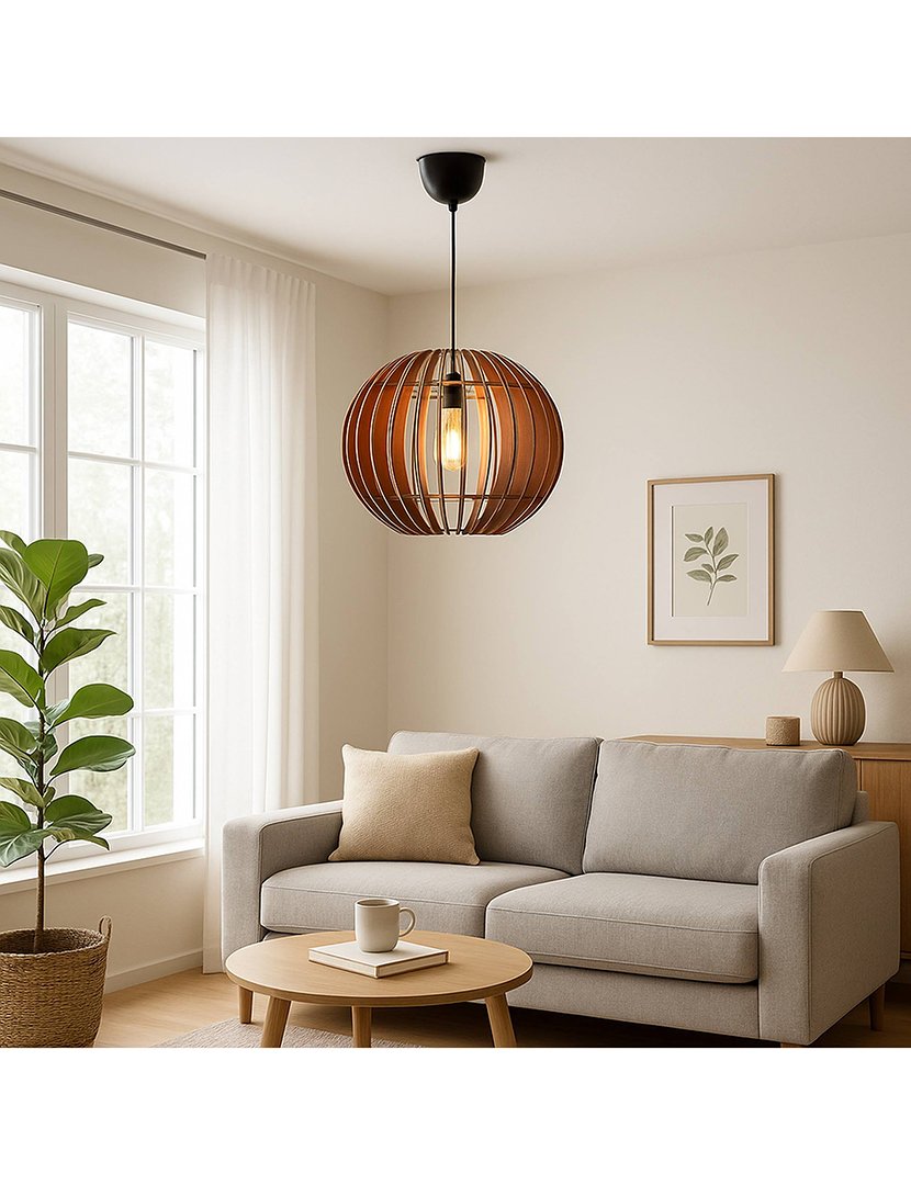 Candeeiro de Teto 70cm Nogal