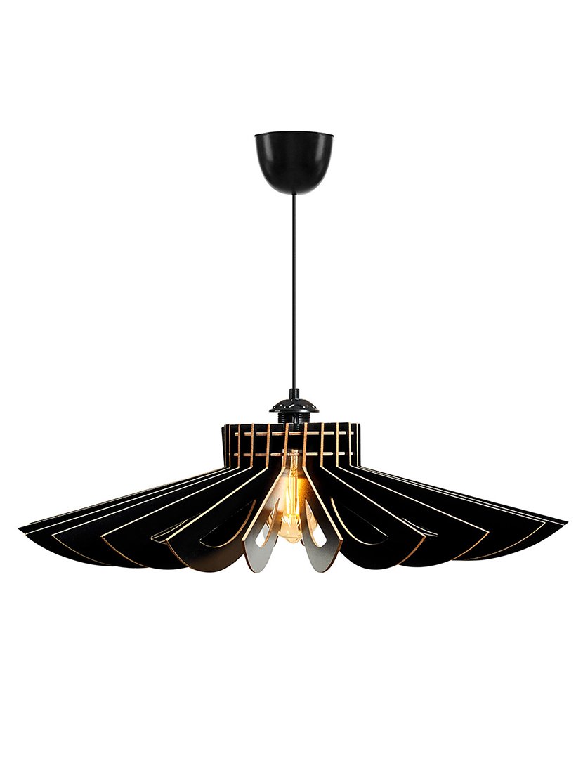 Candeeiro de Teto 50cm Preto