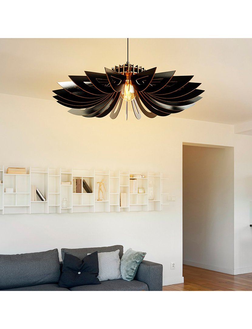 Candeeiro de Teto 50cm Preto