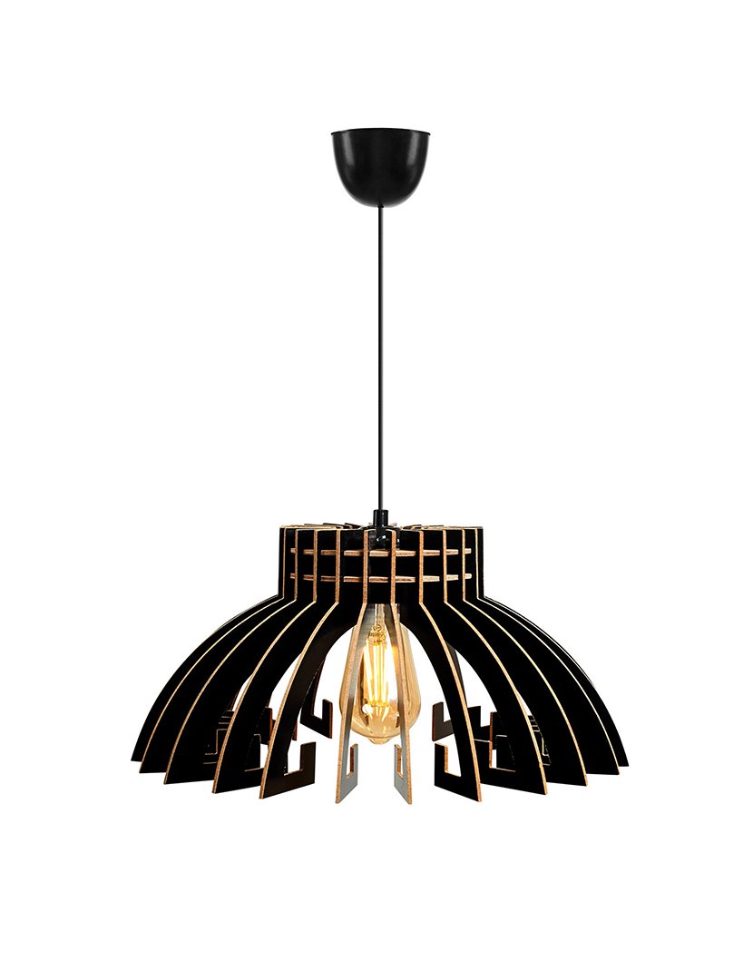 Candeeiro de Teto 65cm Preto