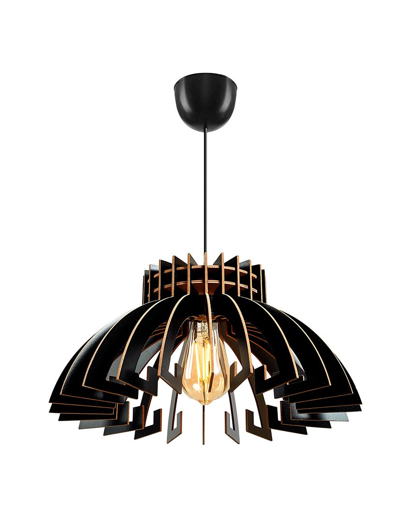 Candeeiro de Teto 65cm Preto