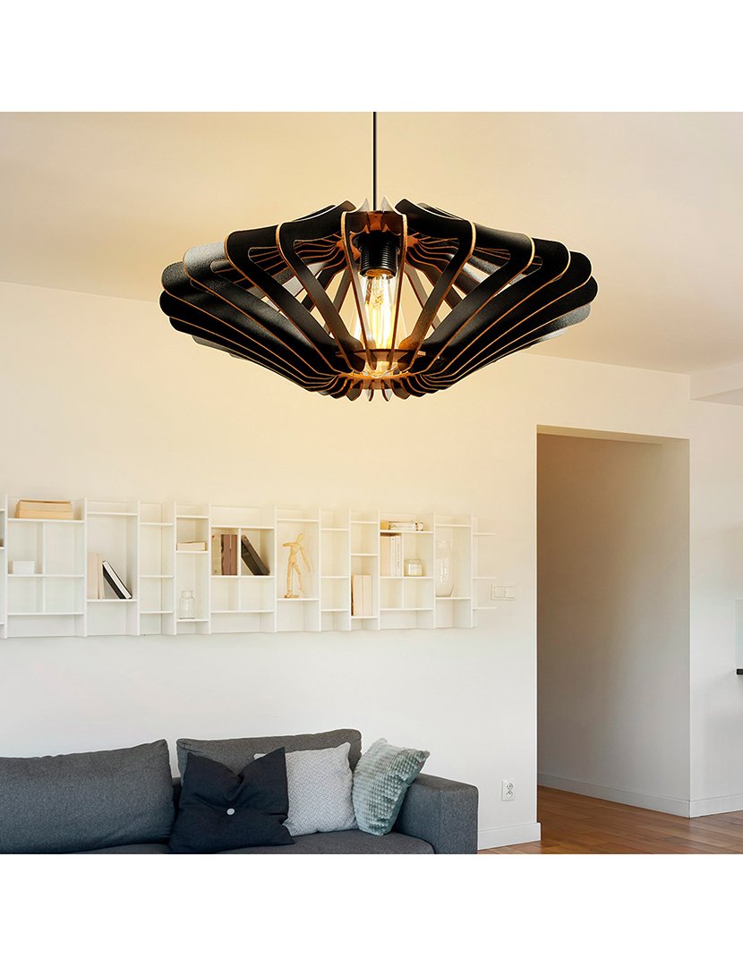 Candeeiro de Teto Covadonga 55cm Preto