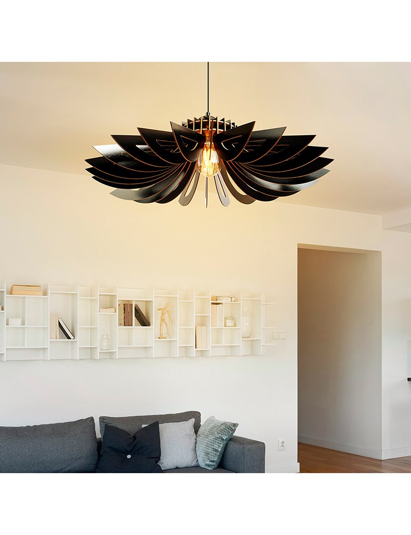 Candeeiro de Teto 45cm Preto