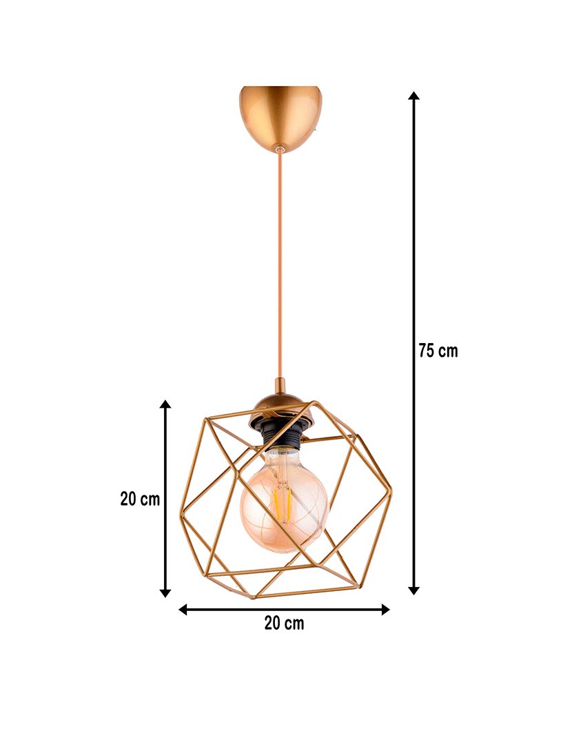 Candeeiro de Teto 75cm Envelhecido