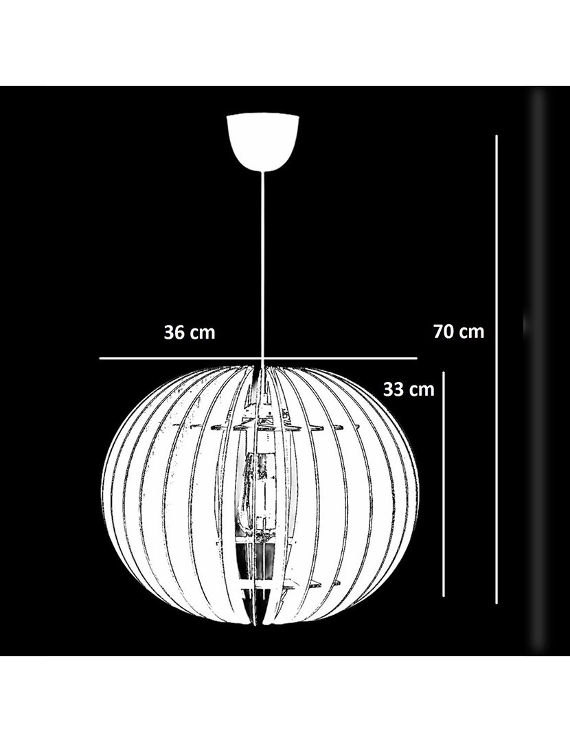 Candeeiro de Teto Covadonga 33x36x70cm Branco