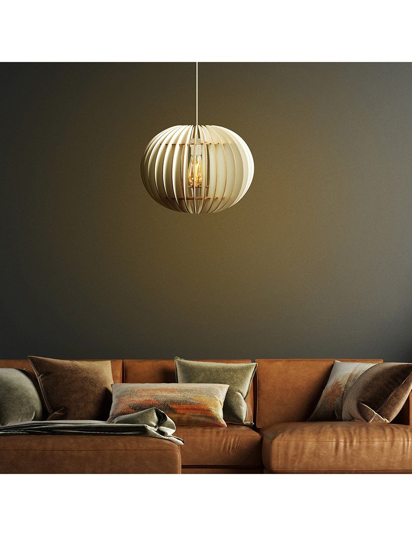 Candeeiro de Teto Covadonga 33x36x70cm Branco