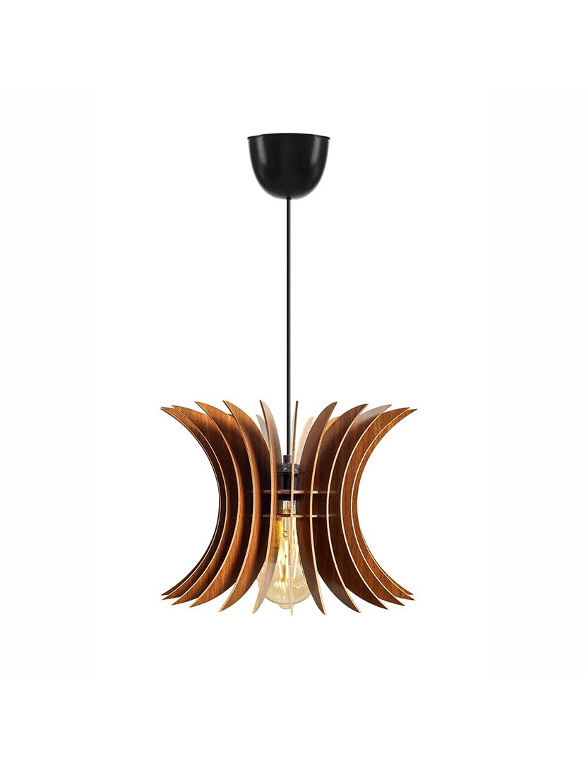 Candeeiro de Teto Covadonga 265x265x55cm Nogal