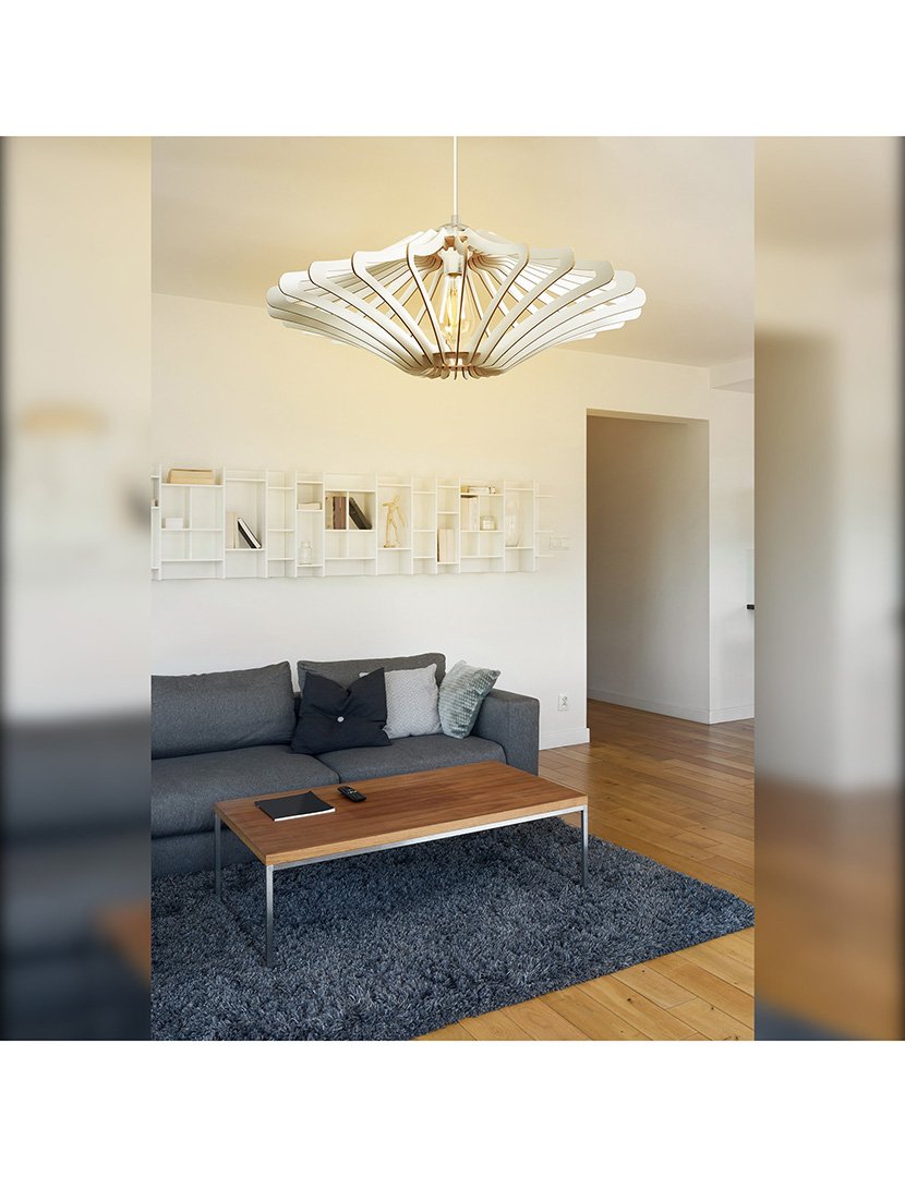 Candeeiro de Teto Covadonga 59x59x55cm Branco