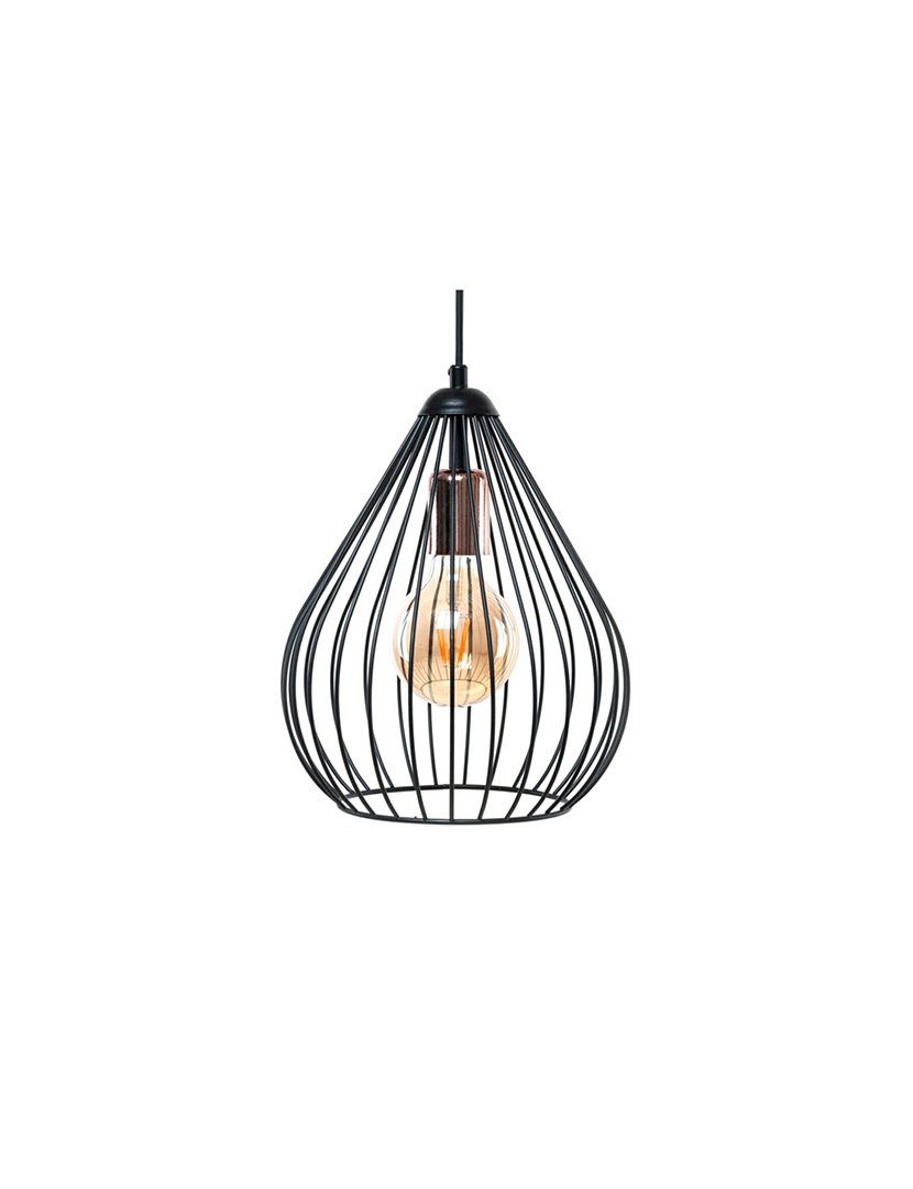 Candeeiro de Teto Formato Pêra Preto