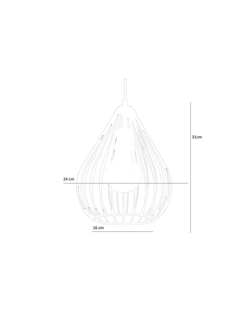 Candeeiro de Teto Formato Pêra Preto