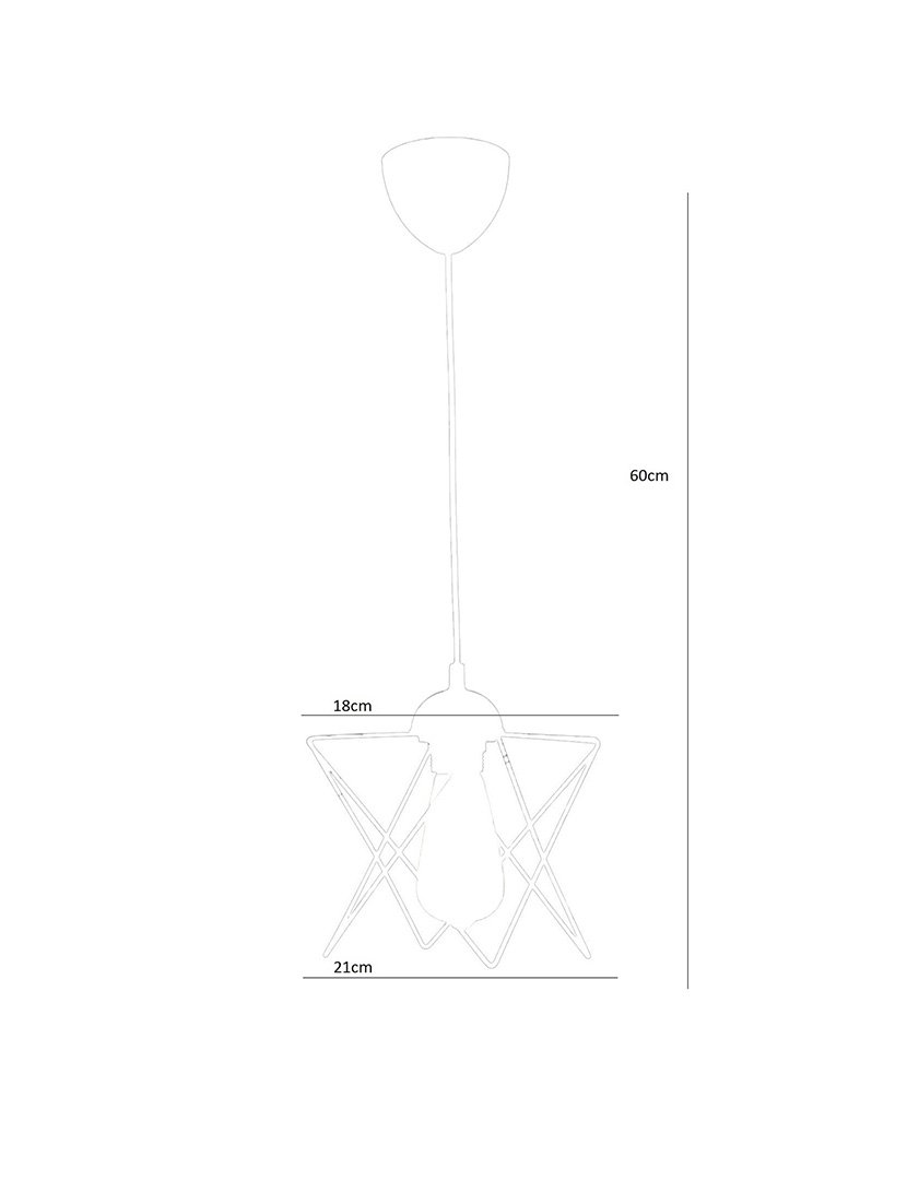 Set 2 Candeeiros de Teto Bled 21x21x60cm Preto