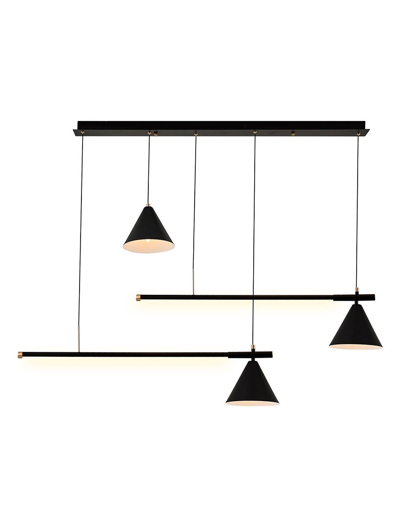 Candeeiro de Teto Bled 12x18x120cm Preto