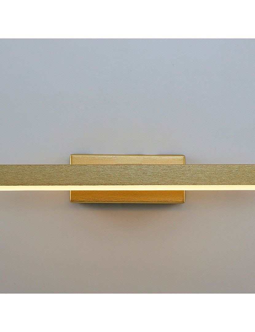 Candeeiro de Parede 40x5x13cm Dourado