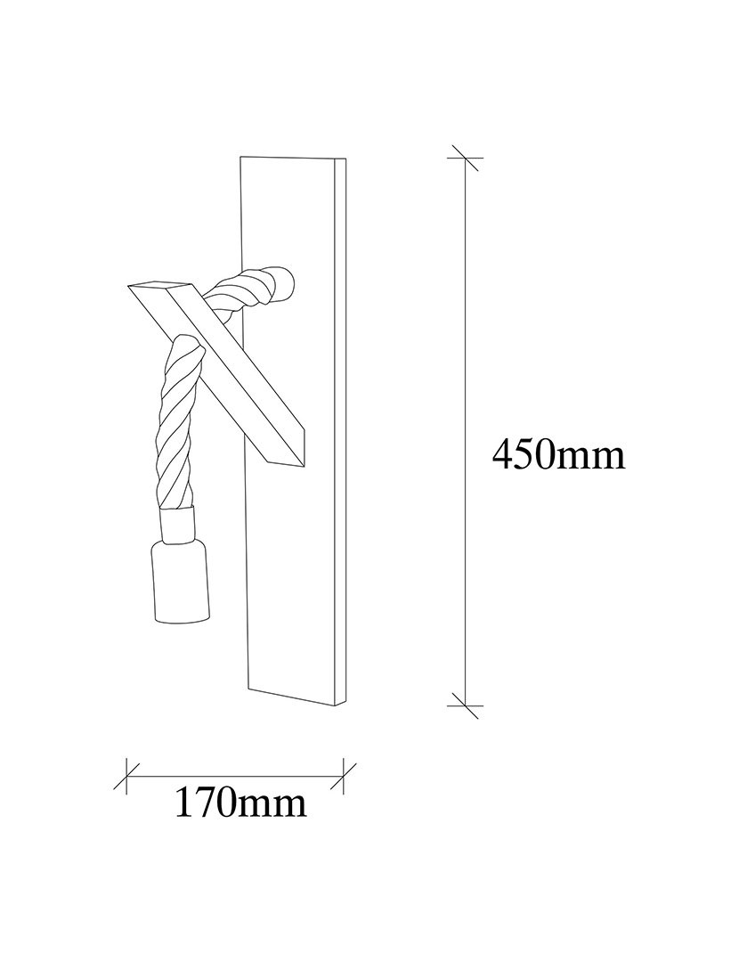 Candeeiro de Parede 9x17x45cm Madeira