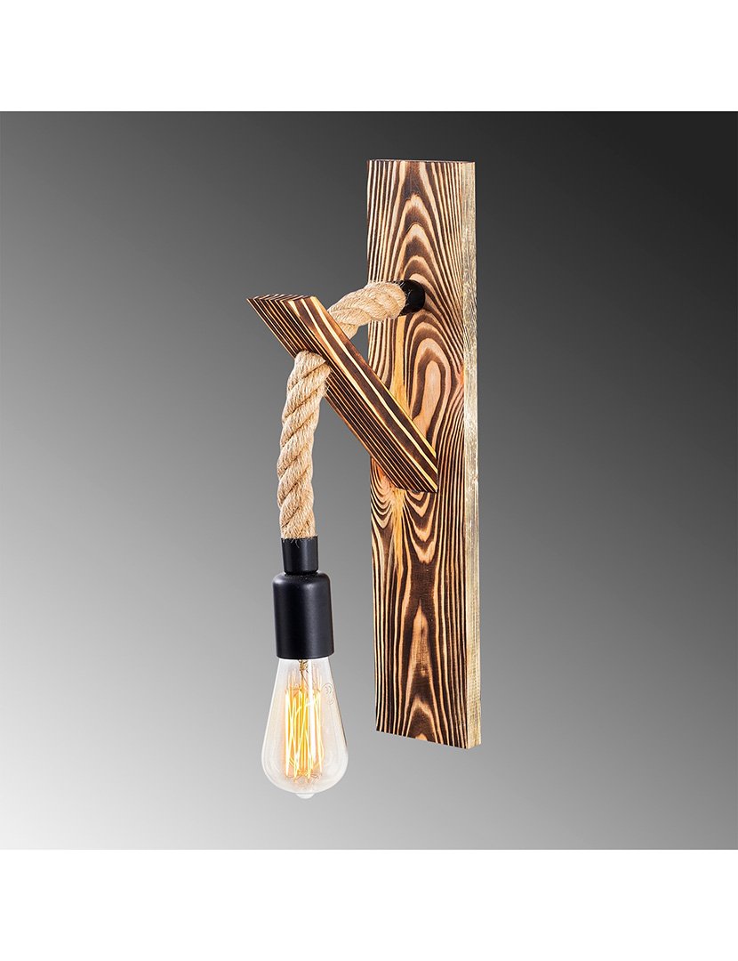 Candeeiro de Parede 9x17x45cm Madeira