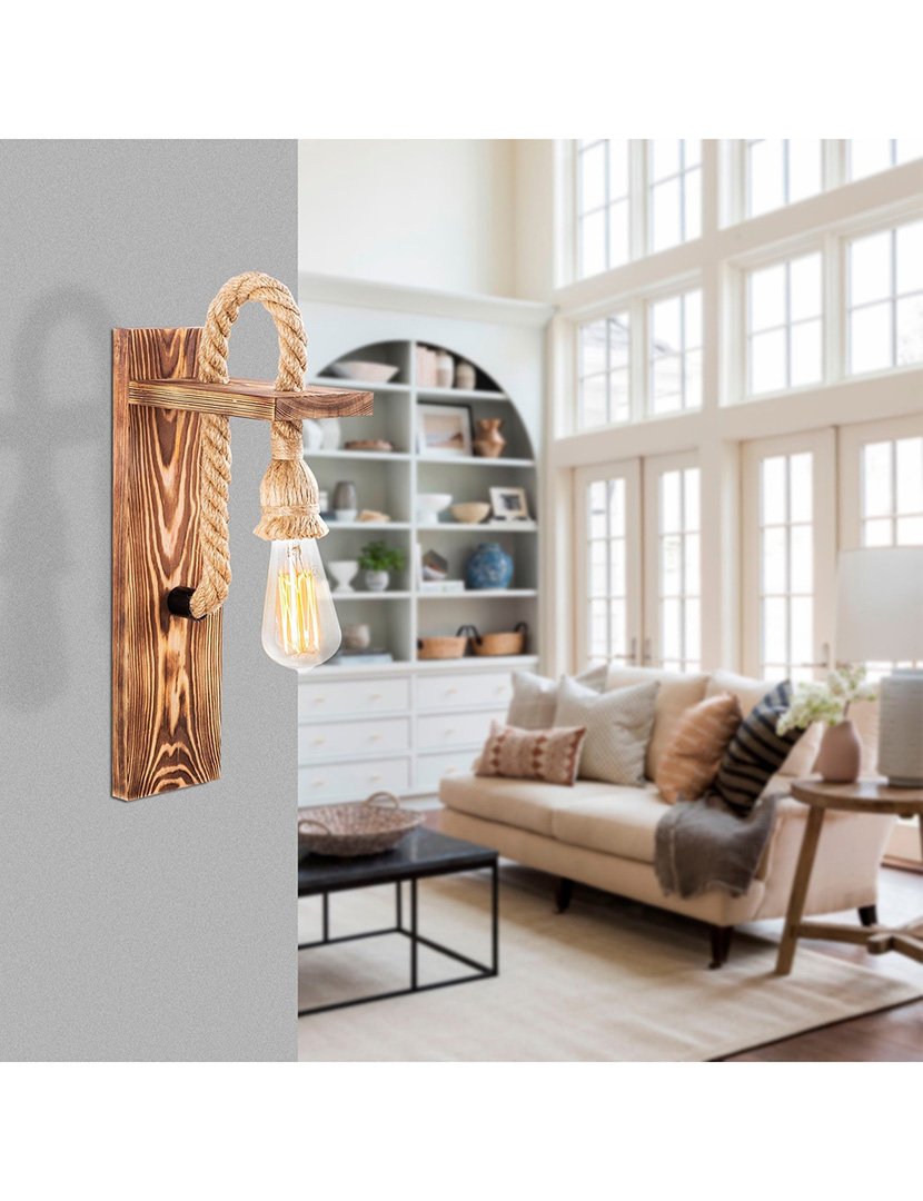 Candeeiro de Parede 11x18x40cm Madeira