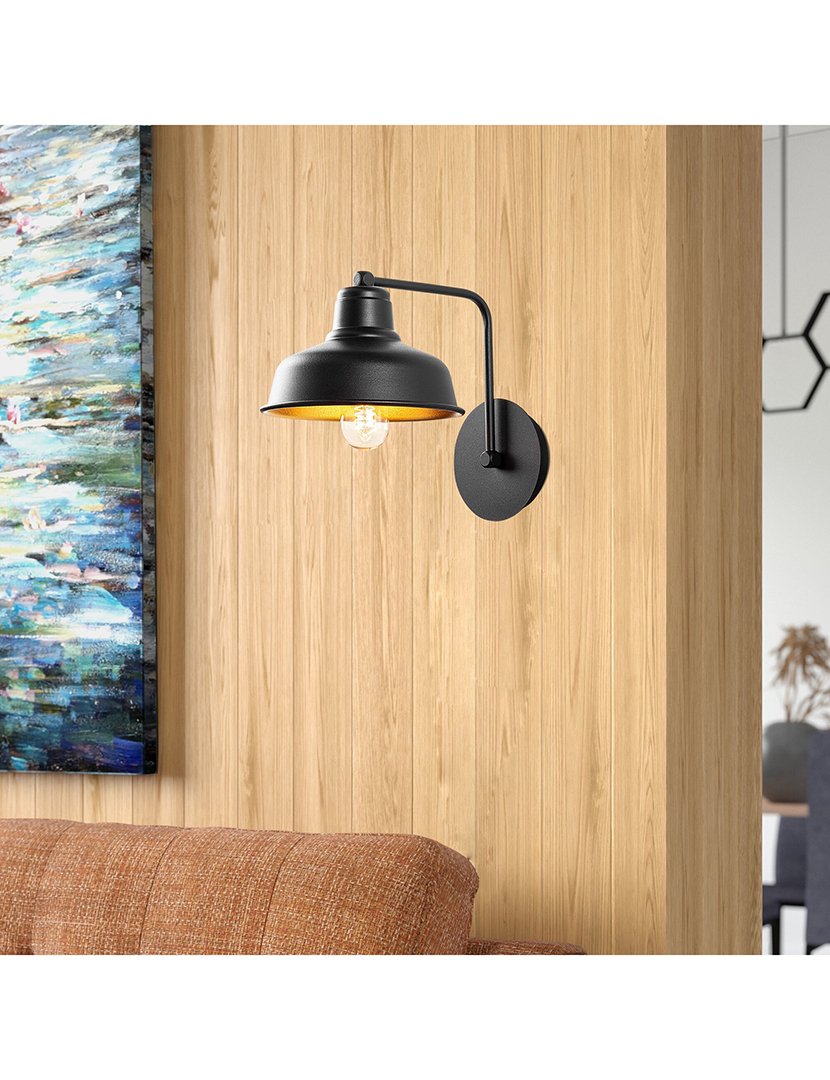 Candeeiro de Parede 19x27x24cm Preto